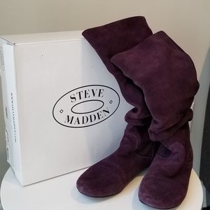 Steve Madden Suede Slouch Boots